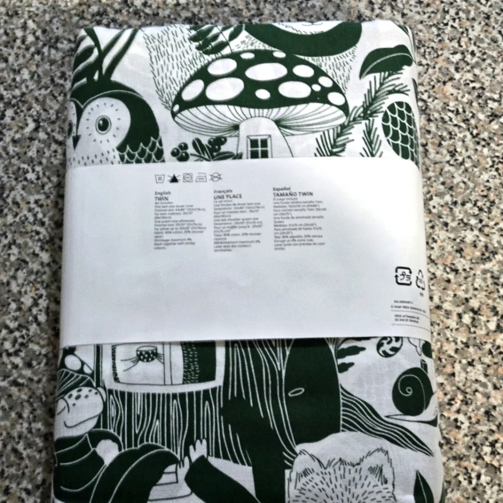 Green Forest Inspired Duvet Cover Set